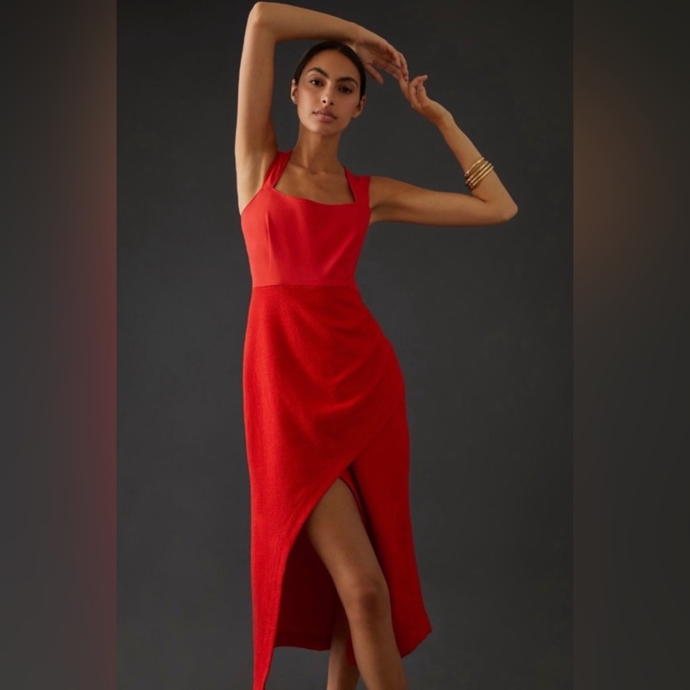 ANTHROPOLOGIE Maeve Squareneck Maxi Dress Size 0P